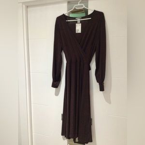H&M Wrap dress plum purple size 12